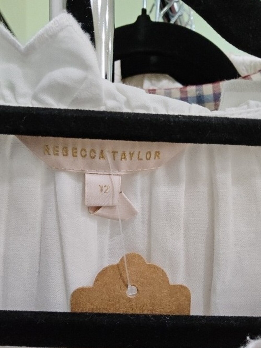 Rebecca Taylor White Ruffle-Trim Lace Blouse|| Size 12 - Picture 2 of 2